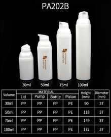 30ml 50ml 75ml 100ml bình bơm không khí màu trắng thân thiện với môi trường