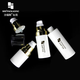 tiêm chai kem nhựa màu trắng với logo 1oz chai bơm không khí