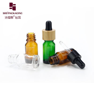 Bao bì mỹ phẩm không rò rỉ nhỏ giọt dầu thiết yếu chai kính màu xanh lá cây trống