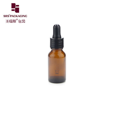 màu hổ phách kính rỗng dầu huyết thanh chăm sóc da trong cổ phiếu chai nhỏ giọt 15ml