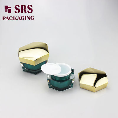 30g 50g trống hình dạng độc đáo sang trọng chất lượng cao mỹ phẩm hình lục giác Acrylic lọ