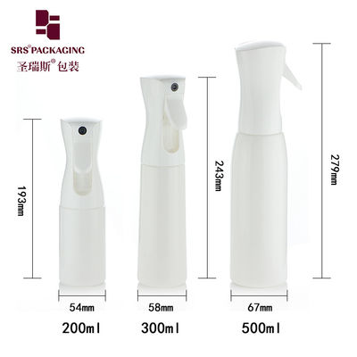 tùy chỉnh màu sắc siêu sương mù tinh khiết trống 200ml 300ml 500ml chai xịt nhựa liên tục