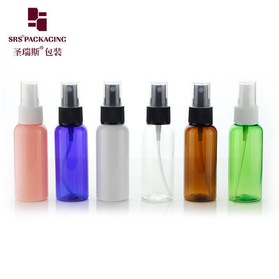 50ML PET nhựa tùy chỉnh màu rượu trống chai xịt tròn