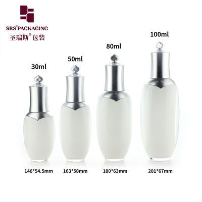 30ml 50ml 80ml 100ml hoa hồng hình vương miện acrylic lotion chai mỹ phẩm