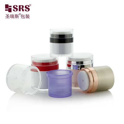 Chất chứa kem bơm không khí Acrylic có thể thay thế 15ml 30m 50ml Màu tùy chỉnh
