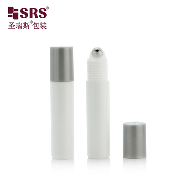 1/3 OZ Stock Màu trắng Nhựa PP chống ngứa Liquid Roller Ball Bottle 10ml