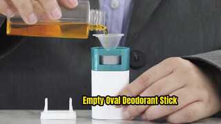 D043 Nhìn kỹ hơn: 20g Hộp đựng khử mùi bằng nhựa PP hình bầu dục rỗng